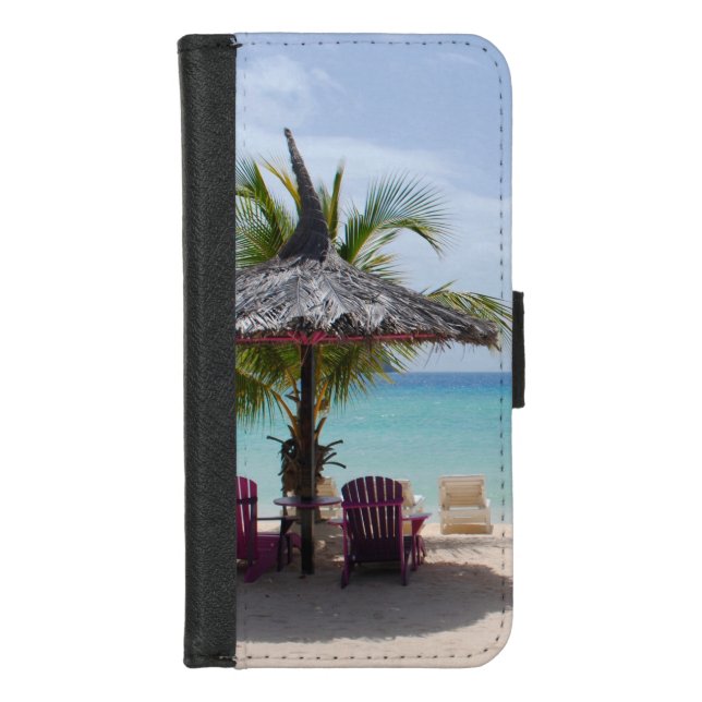 Caribbean Beach iPhone Wallet Case (Front)