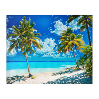Caribbean Beach Scene 1 Acrylic Print