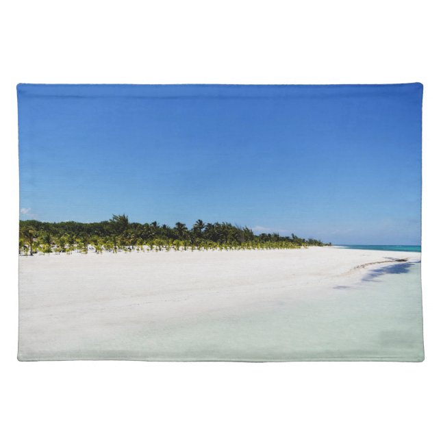 Caribbean Beach – Tropical Coastal Table Decor Cloth Placemat (Front)