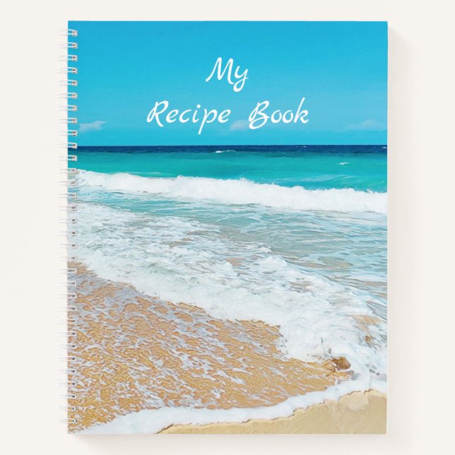 Caribbean Beach Waves in Aruba Recipe Book (Front)