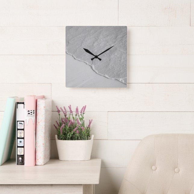 Caribbean Beach Zen Oasis #3 #ocean #wall #art Square Wall Clock (Reading Room)