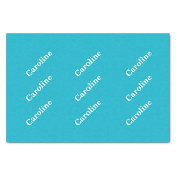 Caribbean Blue Customizable Tissue Paper by Brookelorren at Zazzle