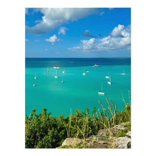 Caribbean Blue Waters in Marigot Bay St Martin Photo Print