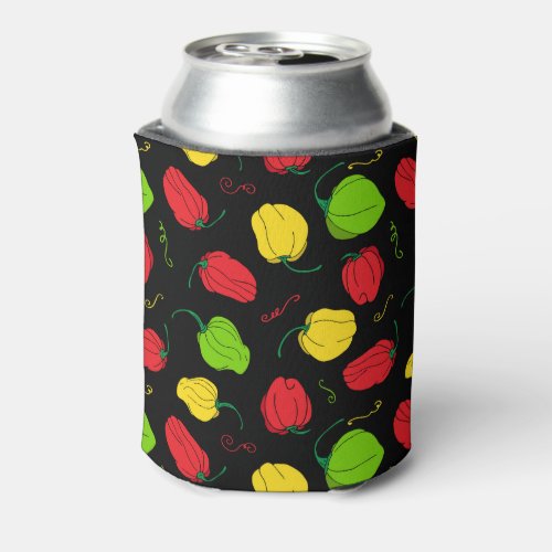 Caribbean Chef Scotch Bonnet Chili Peppers Beer Can Cooler
