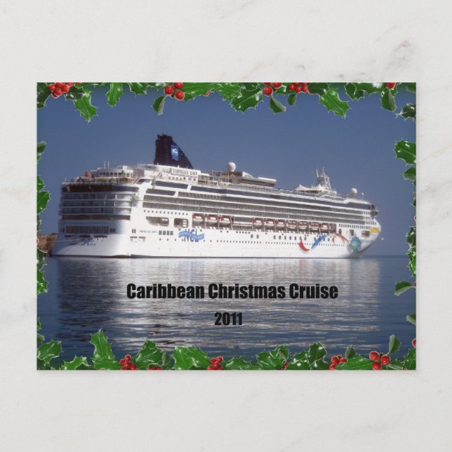 Caribbean Christmas Cruise 2011 Holiday Postcard (Front)