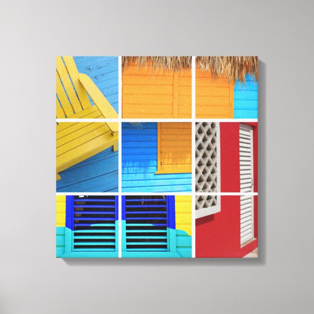 Caribbean Collage Canvas Print (Front)