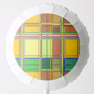 Caribbean Colorful Fabric Madras Tartan Balloon