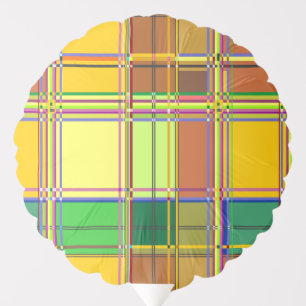 Caribbean Colorful Fabric Madras Tartan Balloon