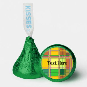 Caribbean Colorful Fabric Madras Tartan Hershey®'s Kisses®