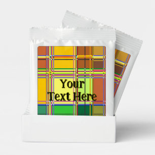 Caribbean Colorful Fabric Madras Tartan Margarita Drink Mix