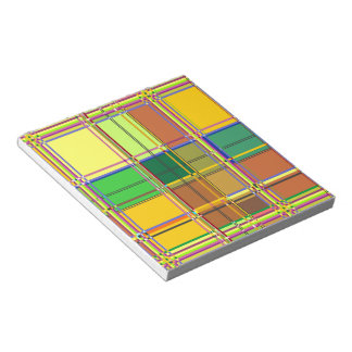 Caribbean Colorful Fabric Madras Tartan Notepad