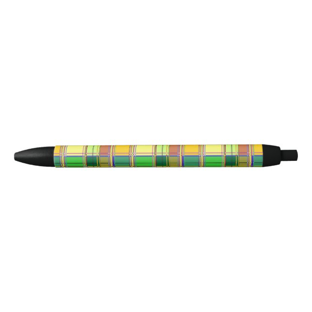 Caribbean Colorful Fabric Madras Tartan Pen (Front)