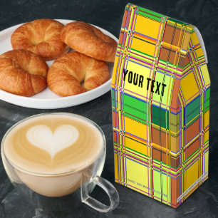 Caribbean Colorful Fabric Madras Tartan Roasted Coffee