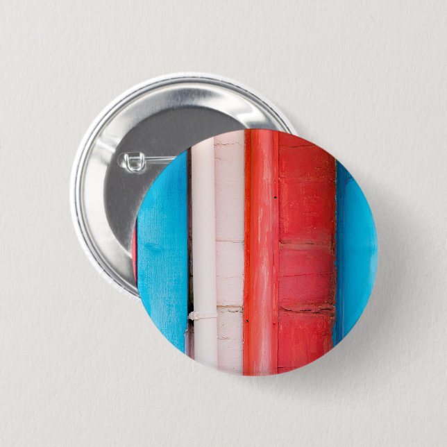 Caribbean colors - abstract button (Front & Back)