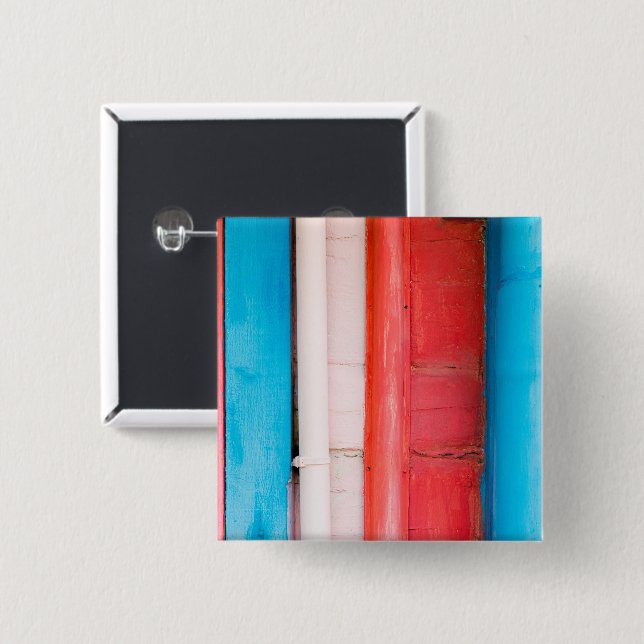 Caribbean colors - abstract button (Front & Back)