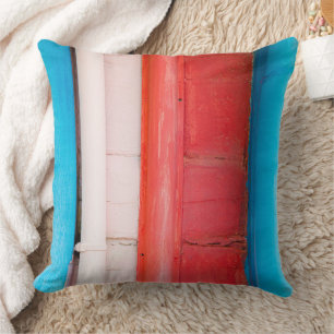 Caribbean colors - abstract throw pillow