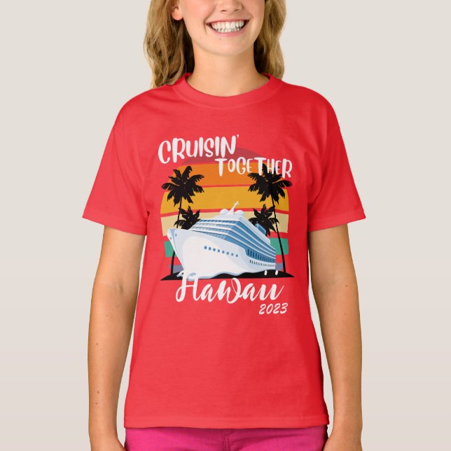 Caribbean Cruise 2023 Family Friends Group Travel T-Shirt (Front)