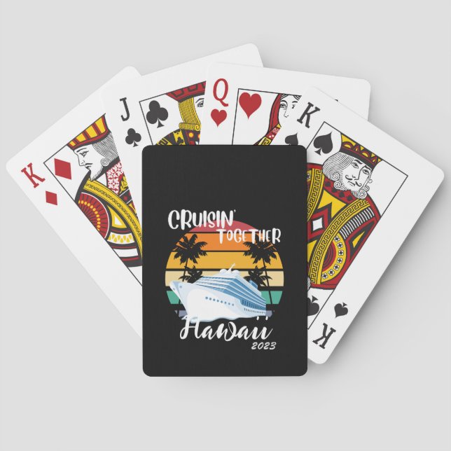 Caribbean Cruise 2025Family Friends Group Travel Poker Cards (Back)