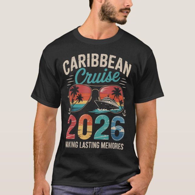 Caribbean Cruise 2026 Vacation Trip Matching Famil T-Shirt (Front)