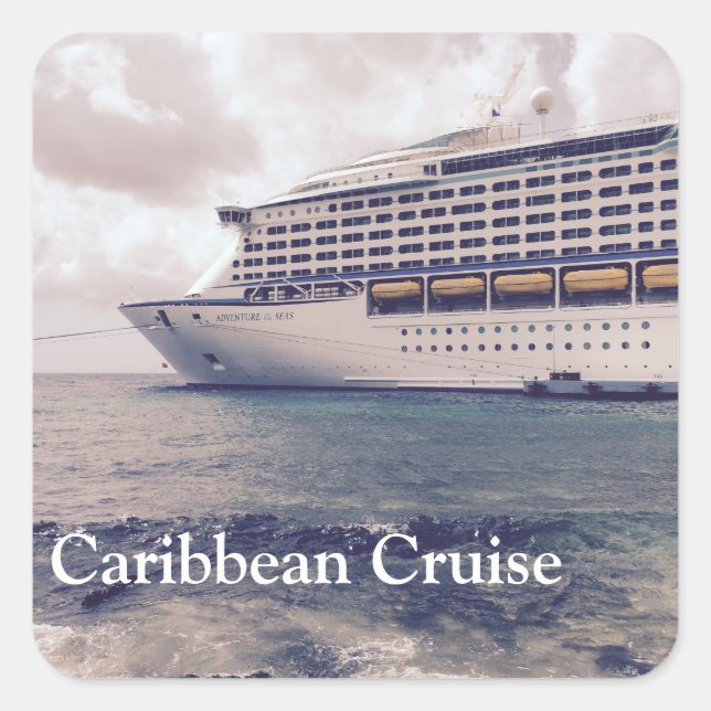 Caribbean Cruise - Square Stickers, Glossy Square Sticker (Front)