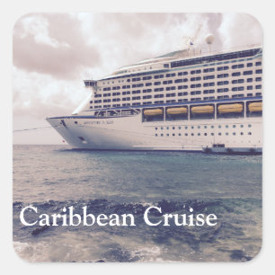 Caribbean Cruise - Square Stickers, Glossy Sticker