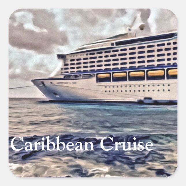Caribbean Cruise - Square Stickers, Glossy Sticker (Front)