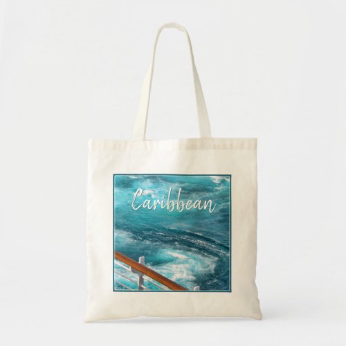 Caribbean Cruise _ Turquoise Wake Photography Tote Bag