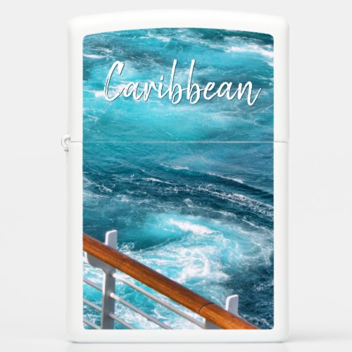 Caribbean Cruise Turquoise Wake Travel Photography Zippo Lighter