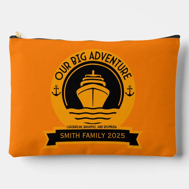 Caribbean Cruise Vacation Accessory Pouch (Front)