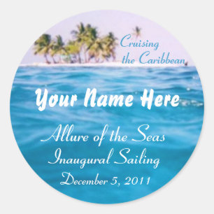 Caribbean Cruising Customizable Stickers