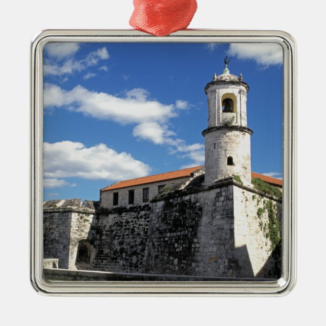 Caribbean, Cuba, Havana. Old Havana, Castillo Metal Ornament (Front)