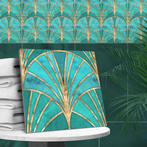 Caribbean Current _ Glass Shell Pattern Ceramic Tile