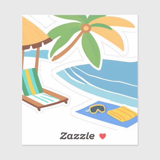 Caribbean day trip sticker (Sheet)