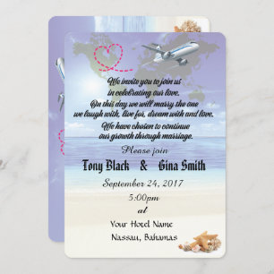 Caribbean Destination Wedding Invitation