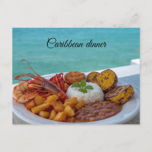 Caribbean dinner postcard