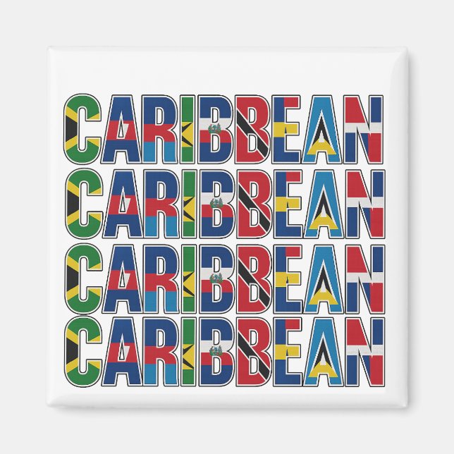 Caribbean Flags Magnet (Front)