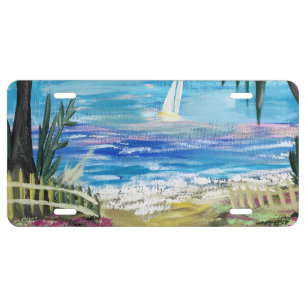 Caribbean Getaway License Plate