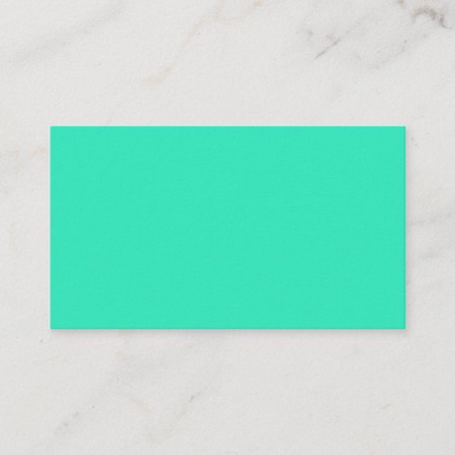  Caribbean Green (solid color)  Business Card (Front)