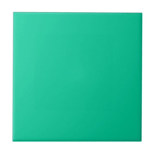Caribbean Green Solid Color Ceramic Tile (Front)