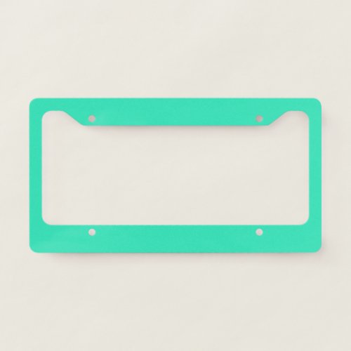  Caribbean Green solid color  License Plate Frame