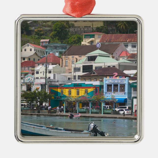 Caribbean, GRENADA, St. George's, St. George's Metal Ornament (Front)