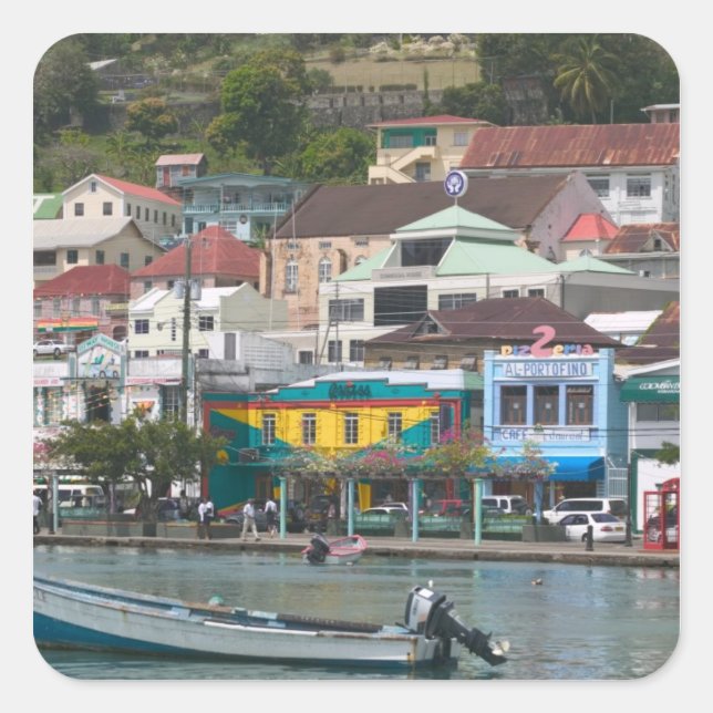 Caribbean, GRENADA, St. George's, St. George's Square Sticker (Front)