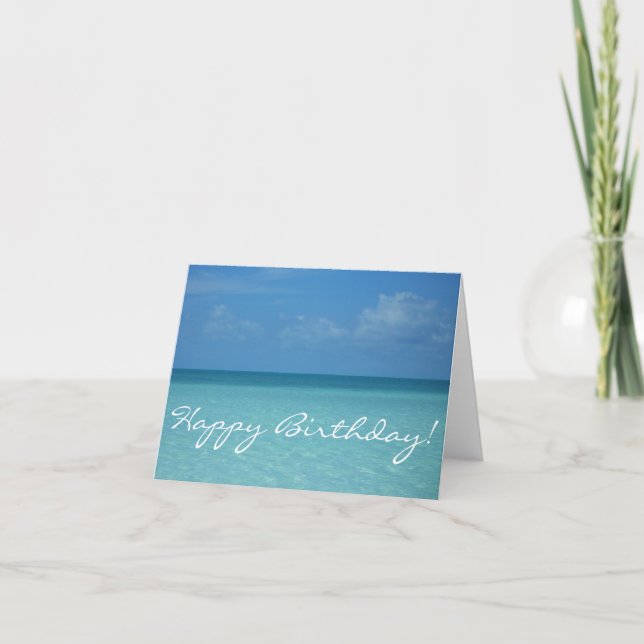 Caribbean Horizon Happy Birthday Card (Front)