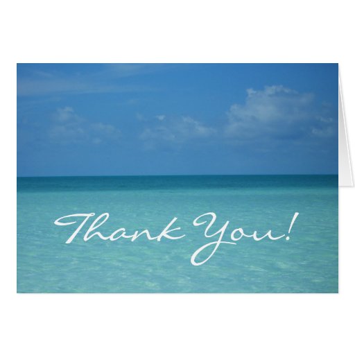 Caribbean Horizon Thank You Card | Zazzle