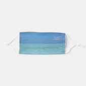 Caribbean Horizon Tropical Turquoise Blue Adult Cloth Face Mask (Front, Folded)