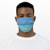 Caribbean Horizon Tropical Turquoise Blue Adult Cloth Face Mask (Worn)