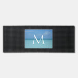 Caribbean Horizon Tropical Turquoise Blue Bar Mat