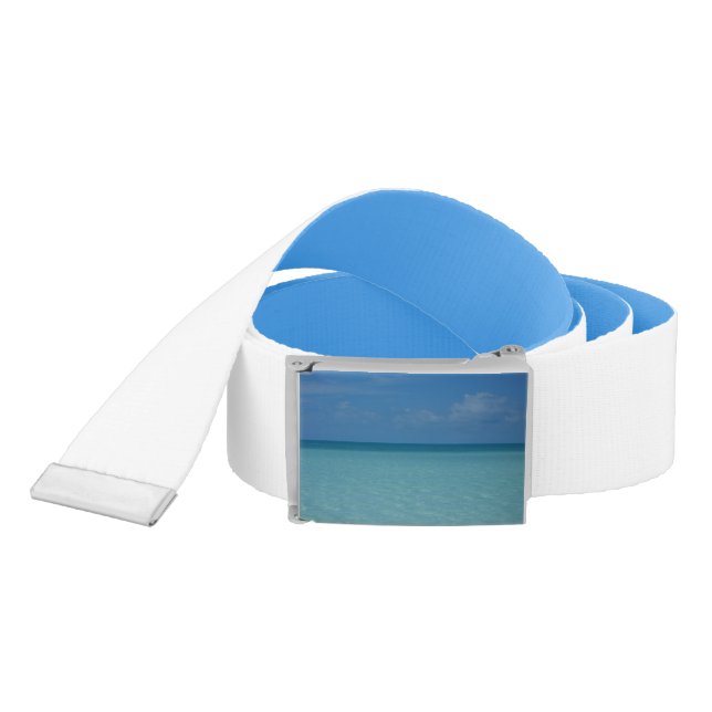 Caribbean Horizon Tropical Turquoise Blue Belt (Snake)