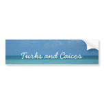 Caribbean Horizon Tropical Turquoise Blue Bumper Sticker
