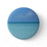 Caribbean Horizon Tropical Turquoise Blue Button